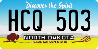 ND license plate HCQ503