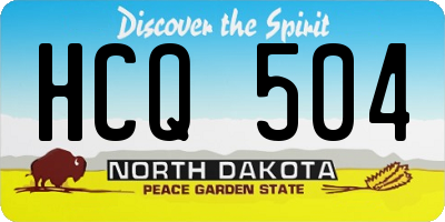 ND license plate HCQ504