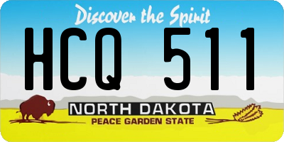 ND license plate HCQ511