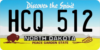 ND license plate HCQ512