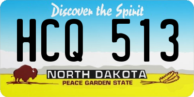 ND license plate HCQ513