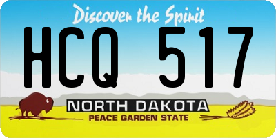 ND license plate HCQ517