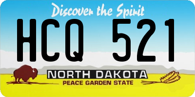ND license plate HCQ521