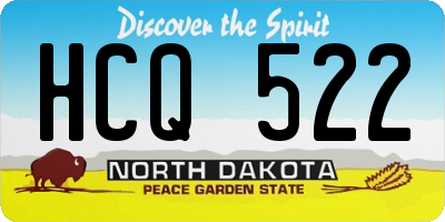 ND license plate HCQ522