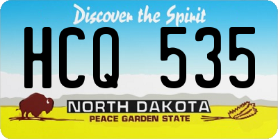 ND license plate HCQ535