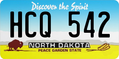 ND license plate HCQ542
