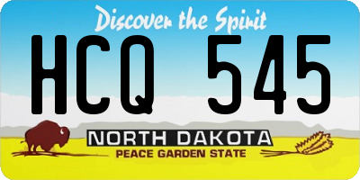ND license plate HCQ545