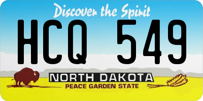 ND license plate HCQ549