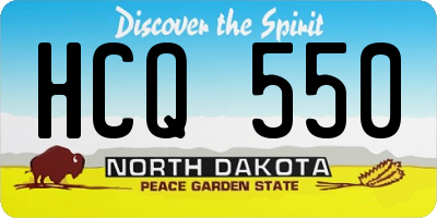 ND license plate HCQ550