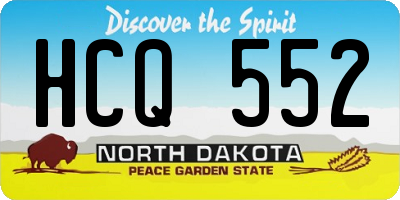 ND license plate HCQ552