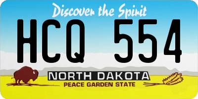 ND license plate HCQ554