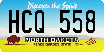 ND license plate HCQ558