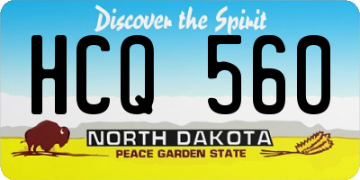 ND license plate HCQ560