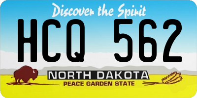 ND license plate HCQ562