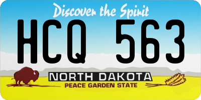 ND license plate HCQ563