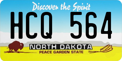 ND license plate HCQ564