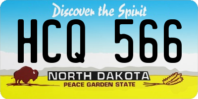 ND license plate HCQ566