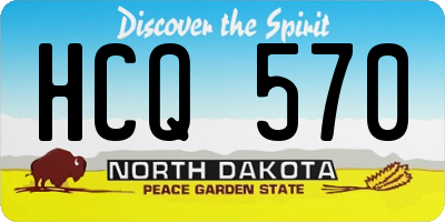 ND license plate HCQ570