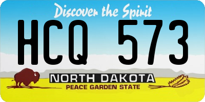 ND license plate HCQ573