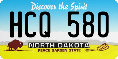 ND license plate HCQ580