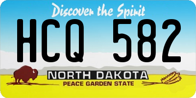 ND license plate HCQ582