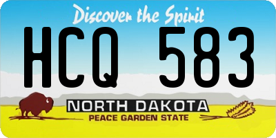 ND license plate HCQ583