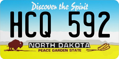 ND license plate HCQ592