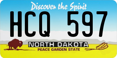 ND license plate HCQ597