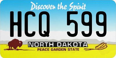 ND license plate HCQ599