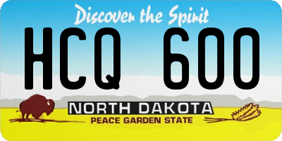 ND license plate HCQ600