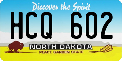 ND license plate HCQ602