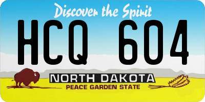 ND license plate HCQ604