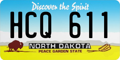 ND license plate HCQ611