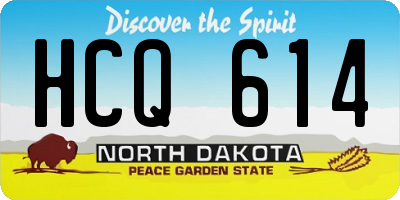 ND license plate HCQ614