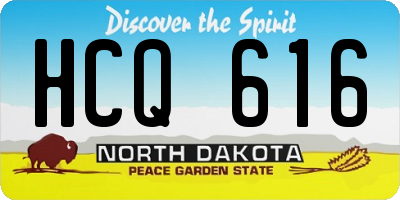 ND license plate HCQ616