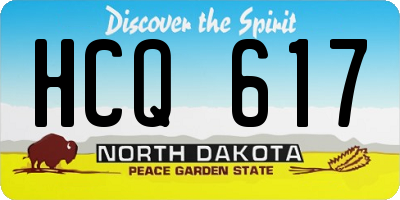 ND license plate HCQ617