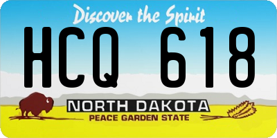 ND license plate HCQ618