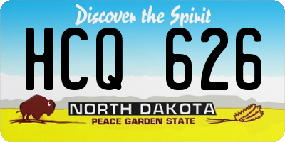 ND license plate HCQ626