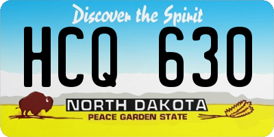 ND license plate HCQ630