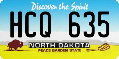 ND license plate HCQ635