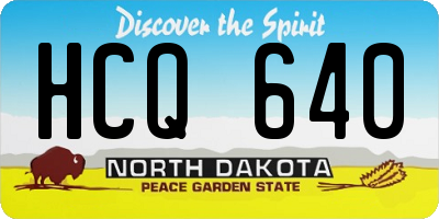 ND license plate HCQ640