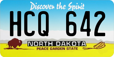 ND license plate HCQ642