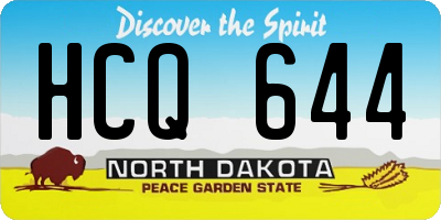 ND license plate HCQ644