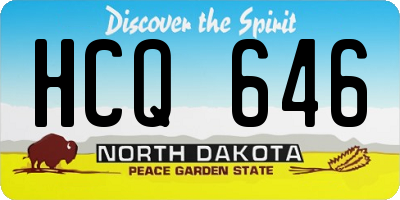 ND license plate HCQ646