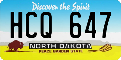 ND license plate HCQ647