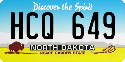 ND license plate HCQ649
