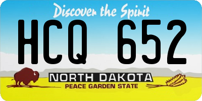 ND license plate HCQ652