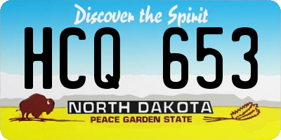 ND license plate HCQ653