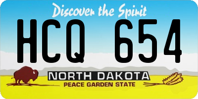 ND license plate HCQ654