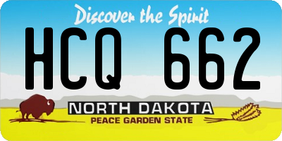 ND license plate HCQ662